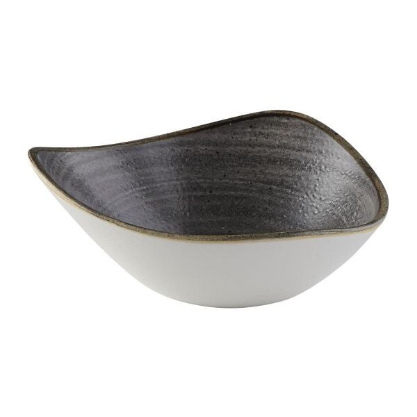 Churchill Stonecast Raw Lotus Schalen, Schwarz, 178 mm (12 Stück), FS845