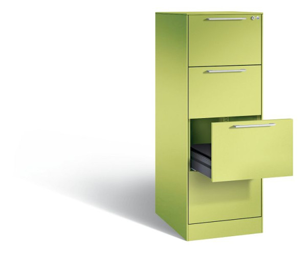 C+P Karteischrank Asisto, H1310xB440xT600mm, Farbe: Viridingrün / Viridingrün, Bügelgriff, 146225-421 S10040