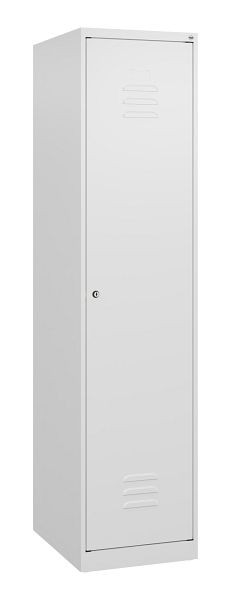 C+P Umkleidespind Classic PLUS mit Mitteltrennwand, 1700x400x500mm, 9016/9016, Zylinderschloss, 0800007-12F S10025