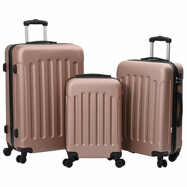 vidaXL Koffer Set 3-teilig Rotgolden 50 x 31 x 78 cm ABS Plastik, Stahl, 42006241
