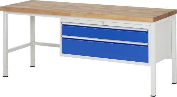 RAU Werkbank Serie 8000 - Modell 8232, B2000 x T700 x H840-1040 mm, 13-8232A1-207B4H.11