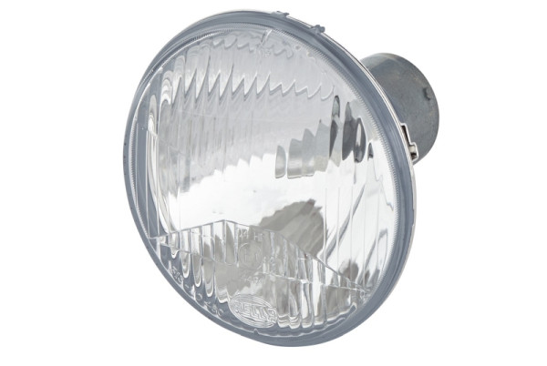 HELLA Halogen-Scheinwerfereinsatz, Hauptscheinwerfer, 24/12V, rund, Einbau, ECE-R8/E1 14464, Lichtscheibenfarbe: glasklar, links/rechts, 1K3 114 155-001