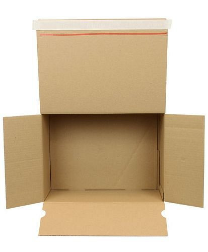 TransPak Automatikkarton-Faltkarton 1-wellig, mit SK-Verschluss, 345 x 256 x 130 mm, Format C4, Qualität 1.30, VE: 20 Stück, 299449