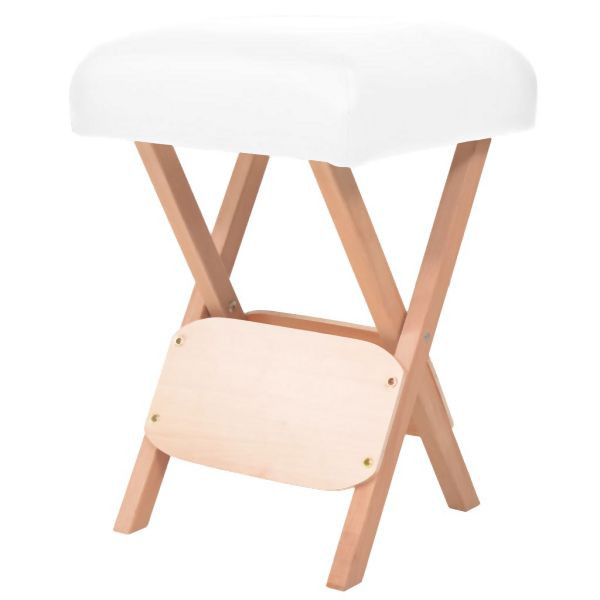 vidaXL Massage-Klapphocker 12 cm dicker Sitz Weiß, 110148