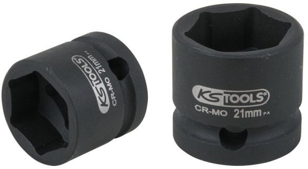 KS Tools 1/2" Sechskant-Kraft-Stecknuss, extra kurz, 21,0 mm, 515.0069