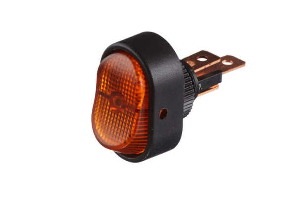 HELLA Schalter, Kippbetätigung, Anschlussanzahl: 3, geschraubt, Wechsler, Bohrung-Ø: 12mm, Schalterbeleuchtung: orange, 6EH 007 946-031