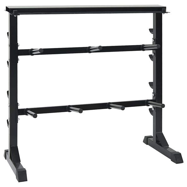 vidaXL Hantel Rack Schwarz 99 x 45 x 95,5 cm Pulverbeschichteter Stahl, 42002574