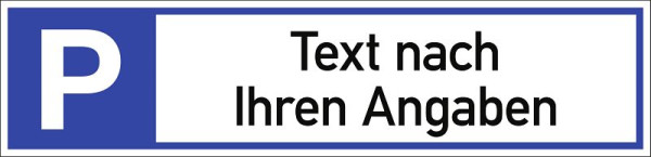 Moedel Parkplatzreservierer - Text nach Ihren Angaben, Aluminium, 460x110 mm, 57036