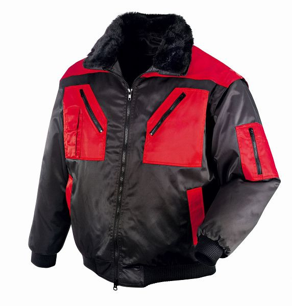teXXor Piloten-Jacke OSLO, schwarz/rot, Größe: 4XL, 4180-4XL