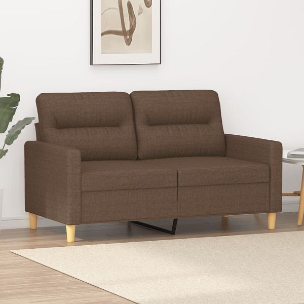 vidaXL 2-Sitzer-Sofa Braun 120 cm Stoff, Füllung: Schaumstoff, 359230