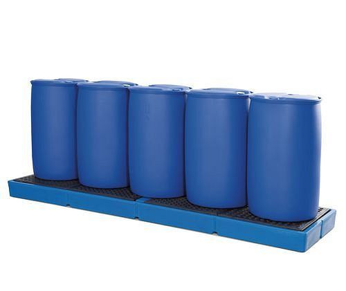 DENIOS Bodenelement BK 30.8 aus Polyethylen (PE), mit PE-Gitterrost, 3000 x 800 x 175 mm, 216676