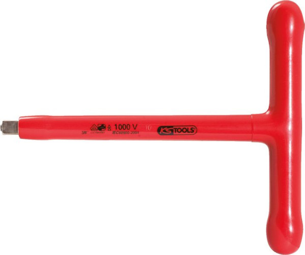 KS Tools 3/8" T-Griff-Aufsteckschlüssel mit Schutzisolierung, 200mm, 117.3820