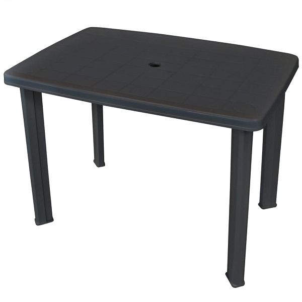 vidaXL Gartentisch Anthrazitgrau 101 x 68 x 72 cm Kunststoff, 43594