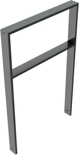 Schake Anlehnbügel aus Stahlrohr Rechteckrohr, 80 x 20 mm, mit Querholm, Gesamtbreite: 750 mm, feuerverzinkt und beschichtet DB 703, 459_075B