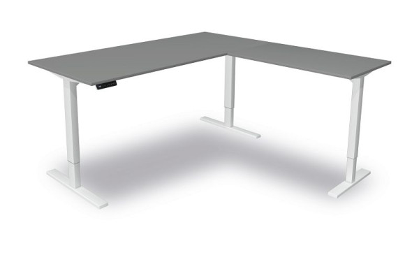 Kerkmann Sitz-/Stehtisch B 1800 x T 800 mm mit Anbauelement, elektrisch höhenverstellbar von 720-1200 mm, Move 3, Farbe: Grafit, (Montage), 10382112-1