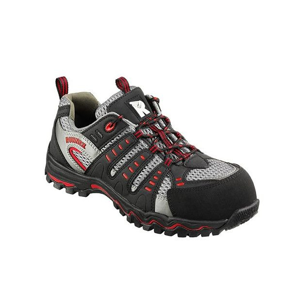 RUNNEX S1-Sicherheitshalbschuhe LightStar, schwarz/grau/rot, Größe: 41, VE: 1 Paar, 5121-41
