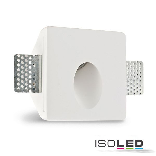 ISOLED Gips-Wand-Einbauleuchte, quadratisch, GU4/MR11, kleine Bauform, 112169