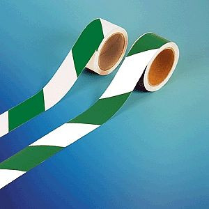 Moedel Warnmarkierung linksweisend, PVC-Folie, Grün-Weiß, 50 mm x 16,5 m, 54297