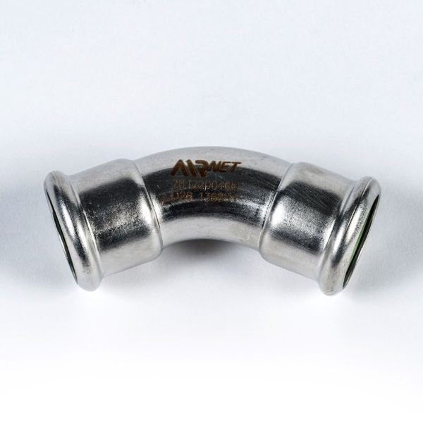 AIRnet 45° Rohrbogen D54mm, Edelstahl, 2812500400