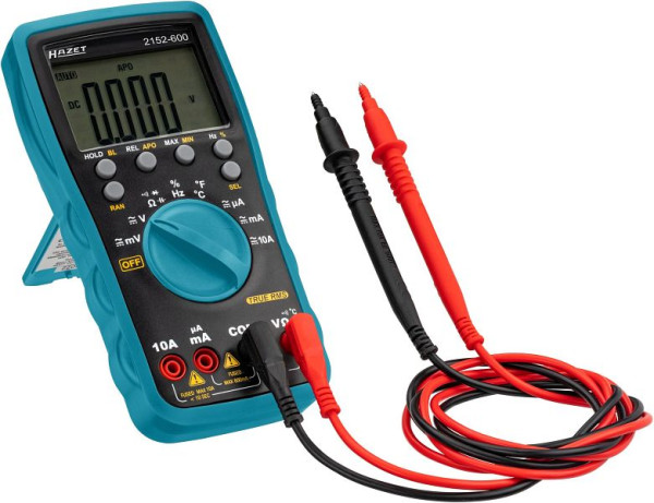 Hazet Multimeter mit Messspitzen und Temperatursonde, 2152-600