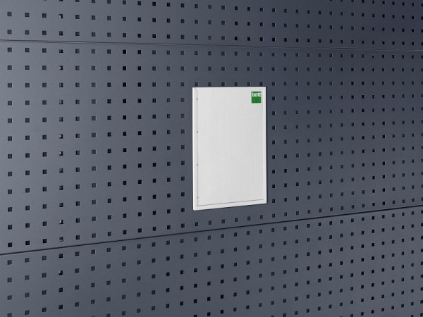 bott perfo Einstecktasche DIN A4 Querformat mit Klarsichtabdeckung BxTxH: 300x4x215 mm, RAL 7035, 14014025.16