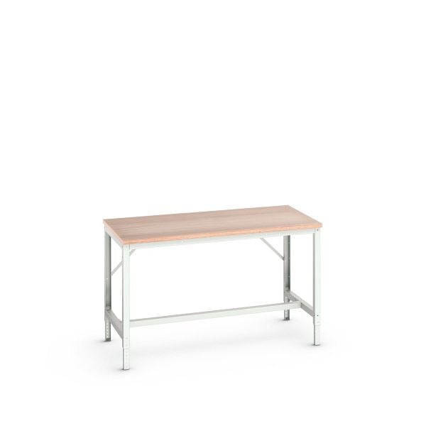 bott verso Werkbank (Multiplex-Platte) mit Querstrebenset, BxTxH: 1500 x 800 x 780 - 930 mm, 16921512.16