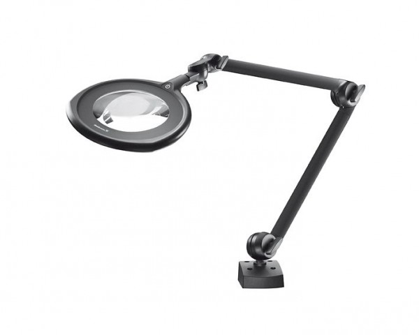 Manuflex ESD Profi-Lupenleuchte Ø 160 mm, 14 Watt LEDs, Ausladung 384 mm, Breite 856 x Höhe 400 mm, dimmbar, LZ3548