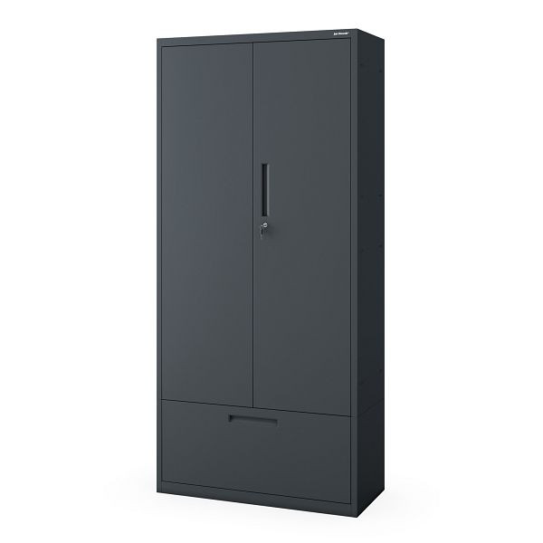 Jan Nowak Modularer multifunktionaler Metallschrank mit hoher Schublade MEGAN 1950 x 900 x 400 mm, Anthrazit, 2330