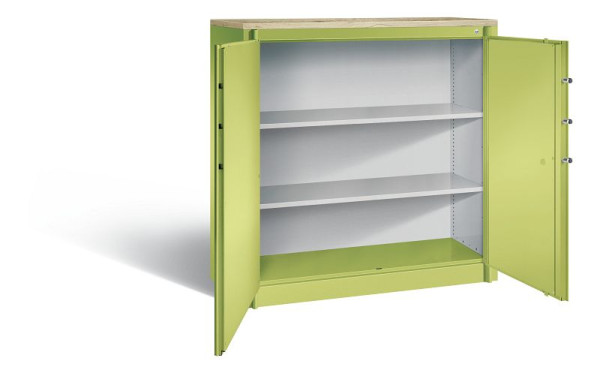 C+P Feuerschutzschrank Certos, H1226xB1200xT500mm, Farbe: Viridingrün / Viridingrün, Klinkengriff, 3 OH, 1181-00 S10549