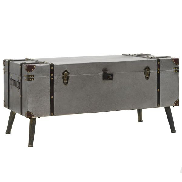 vidaXL Couchtisch MDF und Aluminium 102x51x47,5 cm, 245759