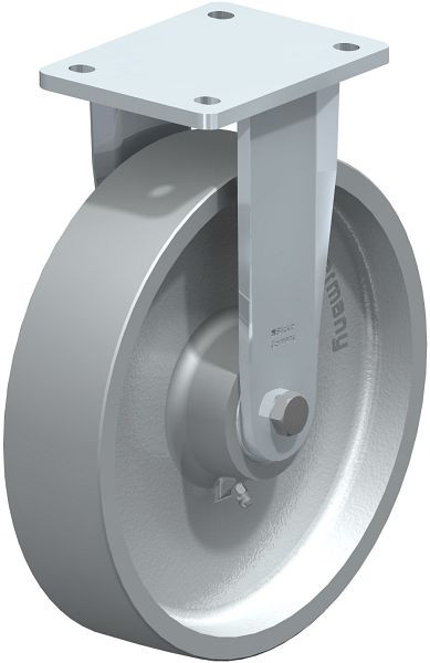 Blickle BO-G 250K Stahlgeschweißte Schwerlast-Bockrolle, Guss, Grau, 12161