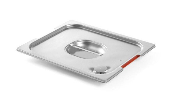 Hendi Gastronorm-Deckel Silikonrand, 1/2 mit Griffaussparung, 804322