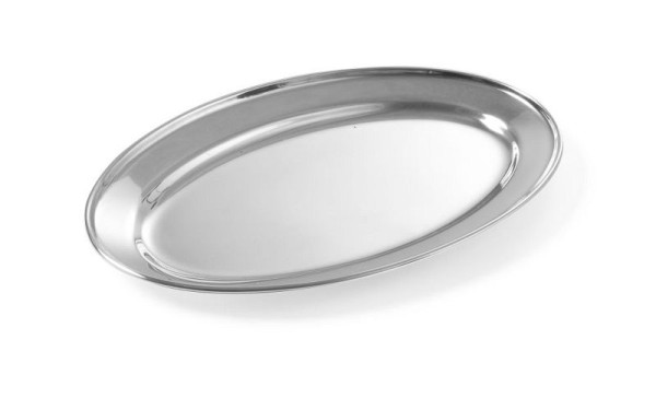 Hendi Serviertablett, oval, 170 x 240 mm, Edelstahl, 404102
