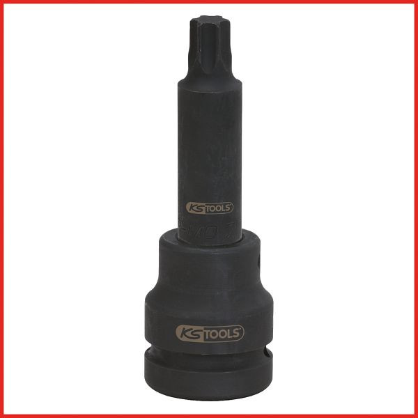 KS Tools Kraft-Biteinsatz für Torx-E-Schrauben Länge 107mm, E18, 450.0433