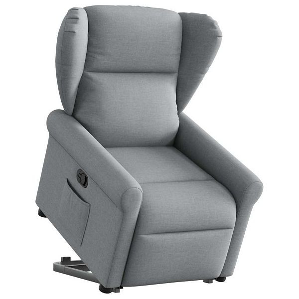 vidaXL Relaxsessel mit Aufstehhilfe Hellgrau Stoff, 3303374