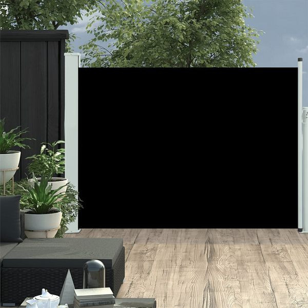 vidaXL Ausziehbare Seitenmarkise 100x500 cm Schwarz, 48382