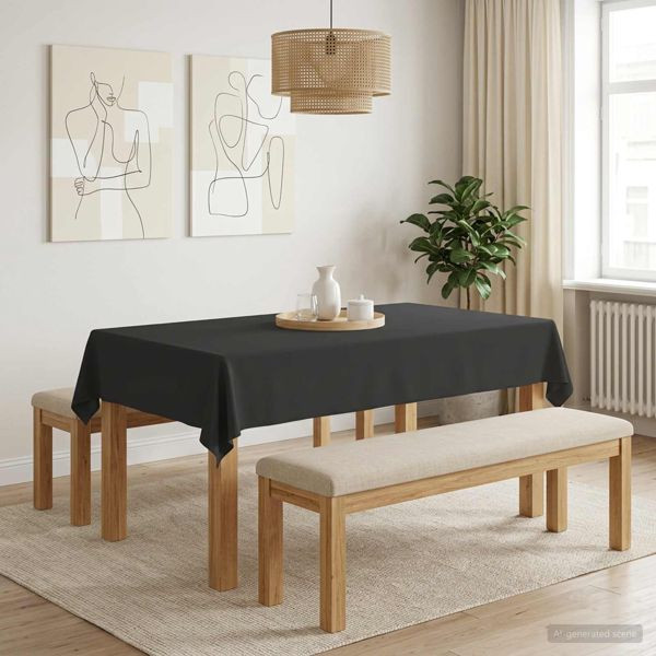 vidaXL Tischdecke 5 stk. Rechteckig Dunkelgrau 140 x 220 cm Polyester, 42040233
