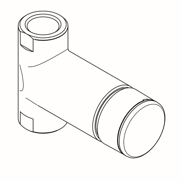 KWC Selbstschluss-Durchgangsventil, F3, hydraulisch gesteuert, Fließzeit stufenlos einstellbar, ohne Mischung, für Standdusche, 3600009677