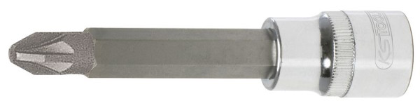 KS Tools 1/2" CHROMEplus Bit-Stecknuss, lang, PZ3, 918.1690