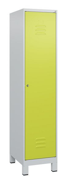 C+P Umkleidespind Classic PLUS, Füße, 1800x400x500mm, 7035/0024, Zylinderschloss, 0800107-12 S10025