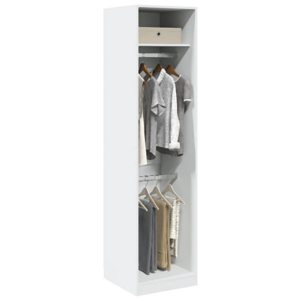 vidaXL Kleiderschrank Weiß 50x50x200 cm Holzwerkstoff, 3307783