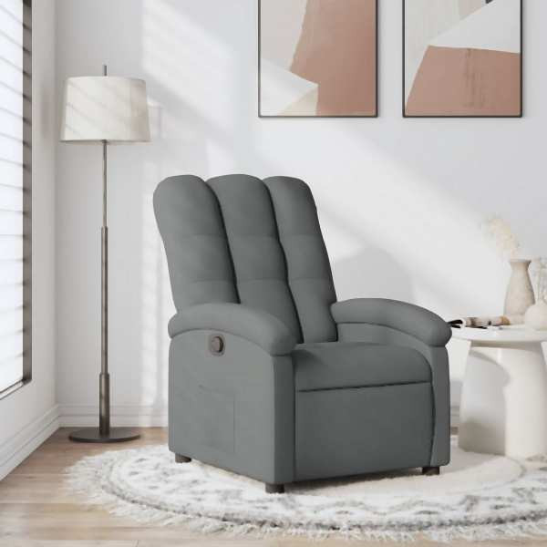 vidaXL Relaxsessel Dunkelgrau Stoff, Füllung: Schaumstoff, 371728