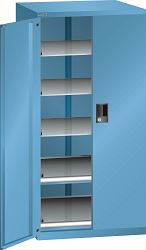 LISTA Schubladenschrank 36x36E (BxTxH) 717x753x1450mm CODE Lock, Lichtblau, 2 Auszugböden, 3 Verstellböden, Tragkraft Auszugböden: 200 kg, 79.470.010.C