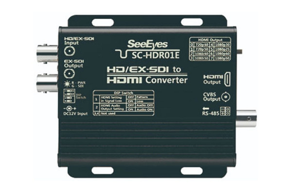 SeeEyes Medienkonverter, HD/EX-SDI nach HDMI, HDMI 1.3, Ex-SDI 1.0/2.0, Full HD 1,5/3G, 12VDC, SC-HDR01E