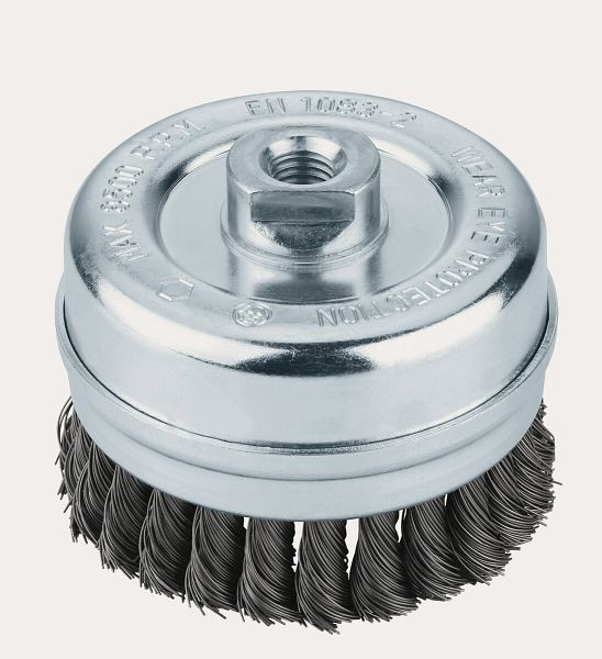 HiKOKI Stahldraht-Topfbürste 110x0,35 mm/ M14, Stahl, gezopft, 751309