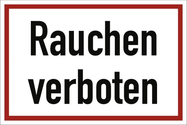 Moedel Rauchen verboten, Textschild, Aluminium, 300x200 mm, 60232