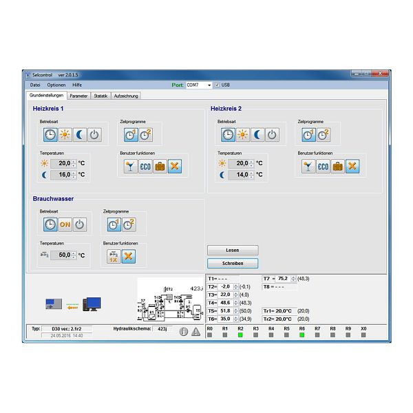 Solarbayer D30 Control, Software zur Reglereinstellung, 520201500