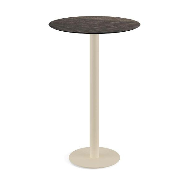 Feros Urban Stehtisch Sand gestell + Riverwashed Wood HPL Ø70 cm, 130061470