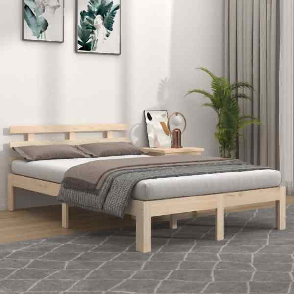 vidaXL Massivholzbett 150x200 cm, 814759, 8720286997048