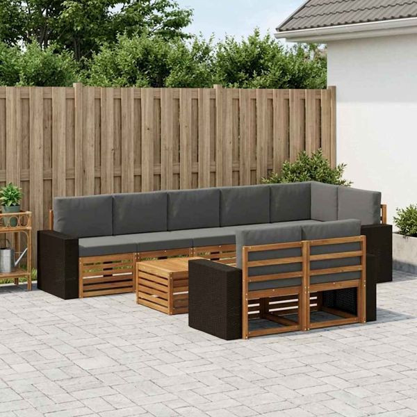 vidaXL Sofagarnituren Massivholz Akazie, 3384543, 8721288692825